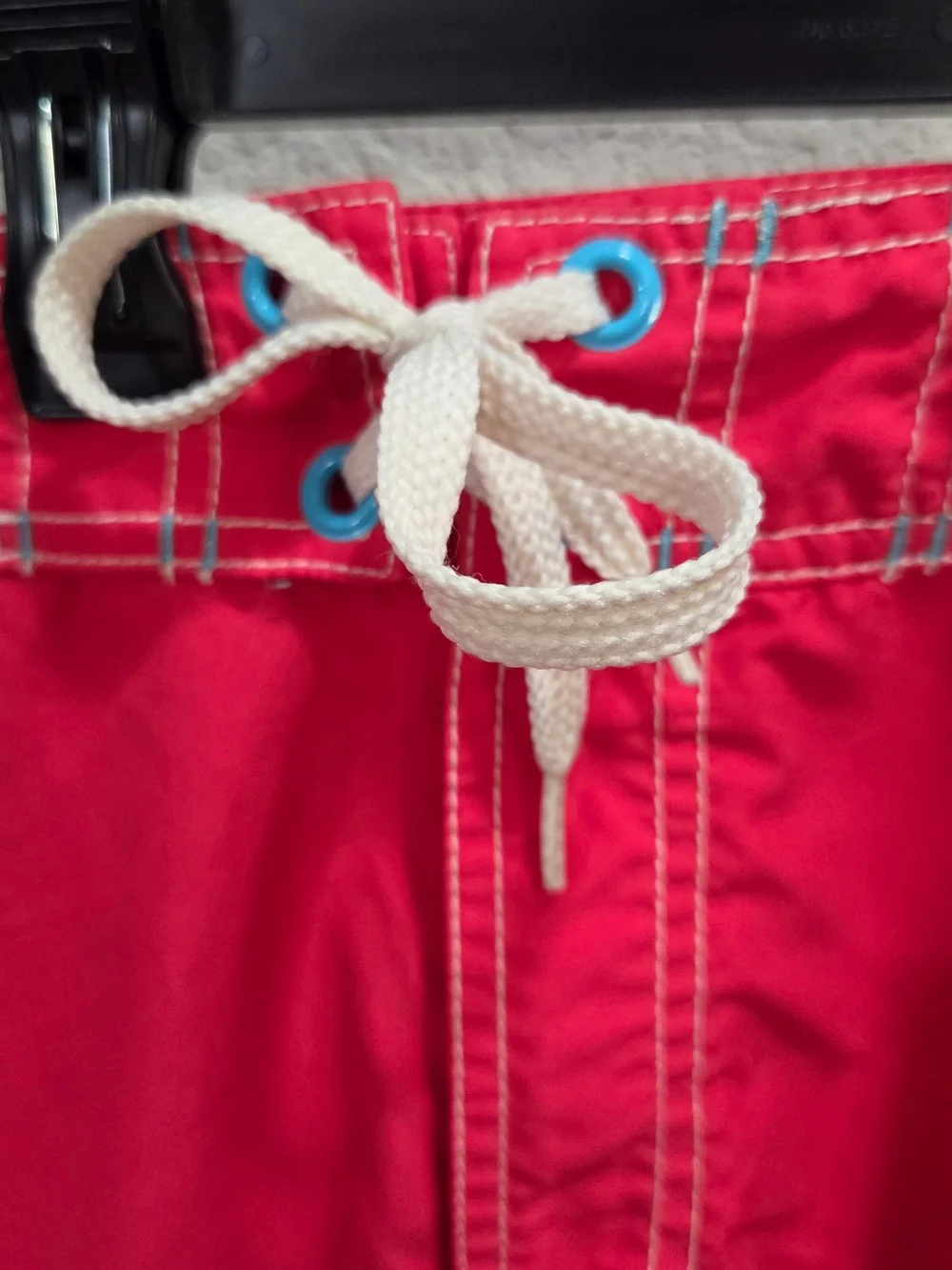 Tommy Bahama Men’s Swim Board Shorts in Light Blue and Red
